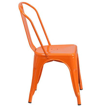 Load image into Gallery viewer, Orange Metal Indoor-Outdoor Stackable Chair 2