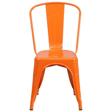 Load image into Gallery viewer, Orange Metal Indoor-Outdoor Stackable Chair 1