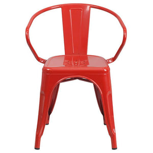 Metal Indoor-Outdoor Chair with Arms