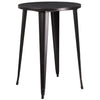 30'' Round Black-Antique Gold Metal Indoor-Outdoor Bar Height Table