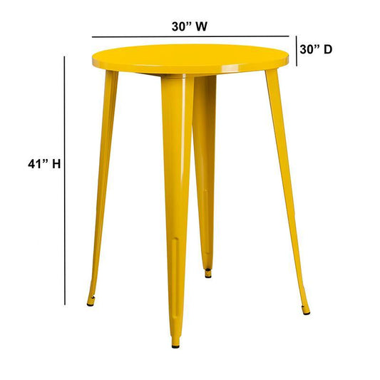 Yellow Metal Bar Height
Table