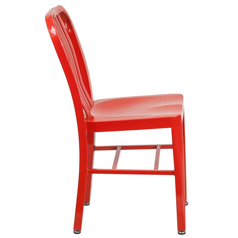 Red Metal Indoor-Outdoor Chair 3