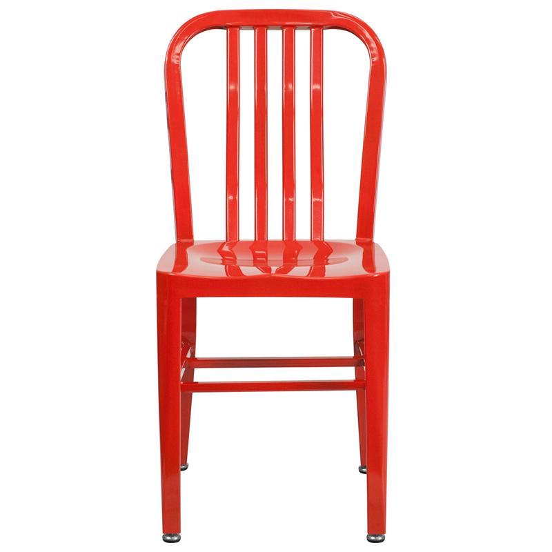 Red Metal Indoor-Outdoor Chair 2