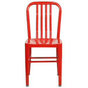 Red Metal Indoor-Outdoor Chair 2