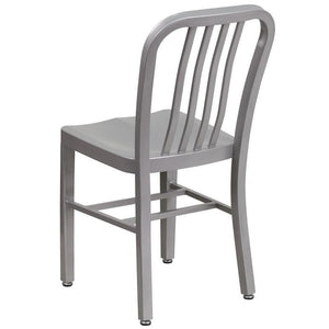 Silver Metal Indoor-Outdoor Chair 1