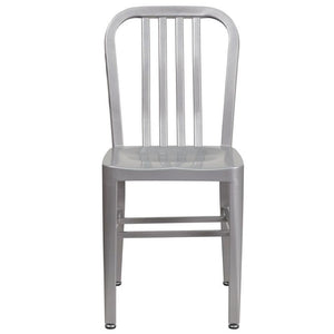 Silver Metal Indoor-Outdoor Chair 1