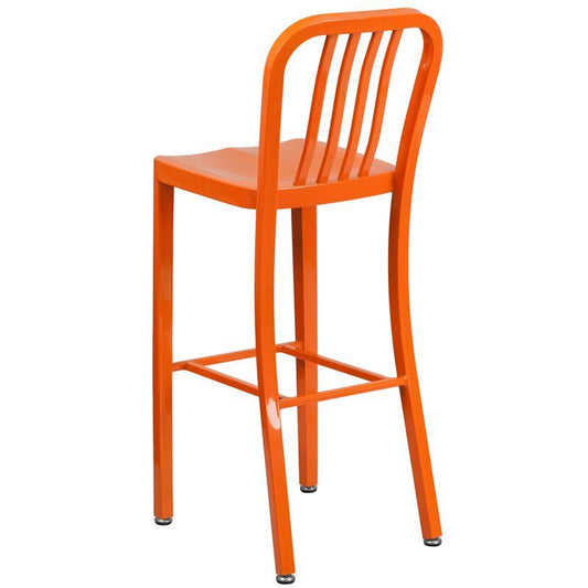 Barstool with Vertical Slat Back