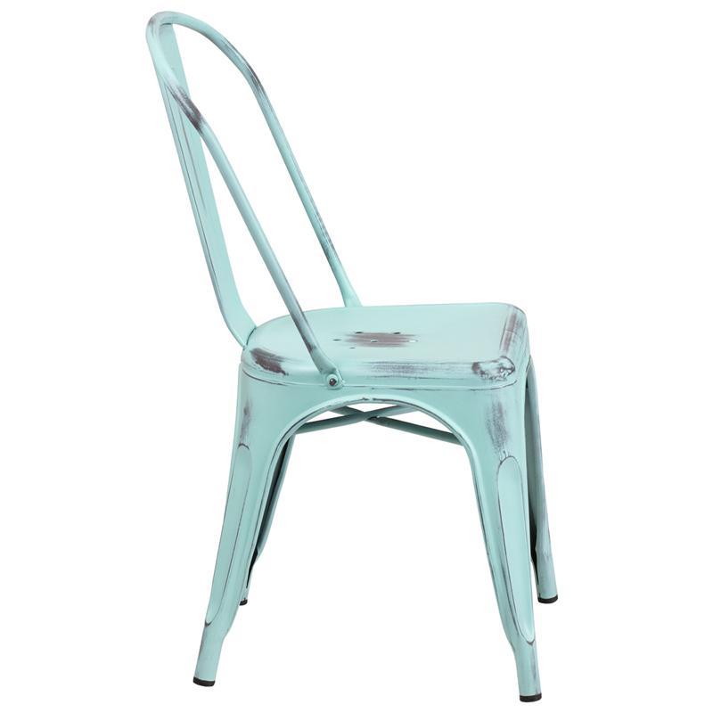 Metal Indoor-Outdoor Stackable Chair