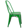 Distressed Green Metal Indoor-Outdoor Stackable Chair 3