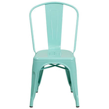 Load image into Gallery viewer, Mint Green Metal Indoor-Outdoor Stackable Chair 2