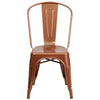 Copper Metal Indoor-Outdoor Stackable Chair