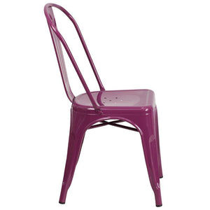 Metal Indoor-Outdoor Stackable Chair 2