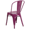 Purple Metal Indoor-Outdoor Stackable Chair 2
