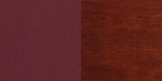 Wood Restaurant Barstool - Burgundy Vinyl Seat