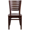 Darby Series Slat Back Walnut Wood Restaurant Chair