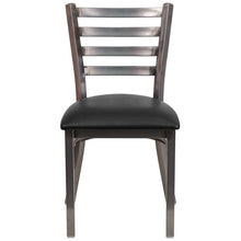 Load image into Gallery viewer, Heavy Duty Clear Coated Ladder Back Metal Restaurant Chair 2