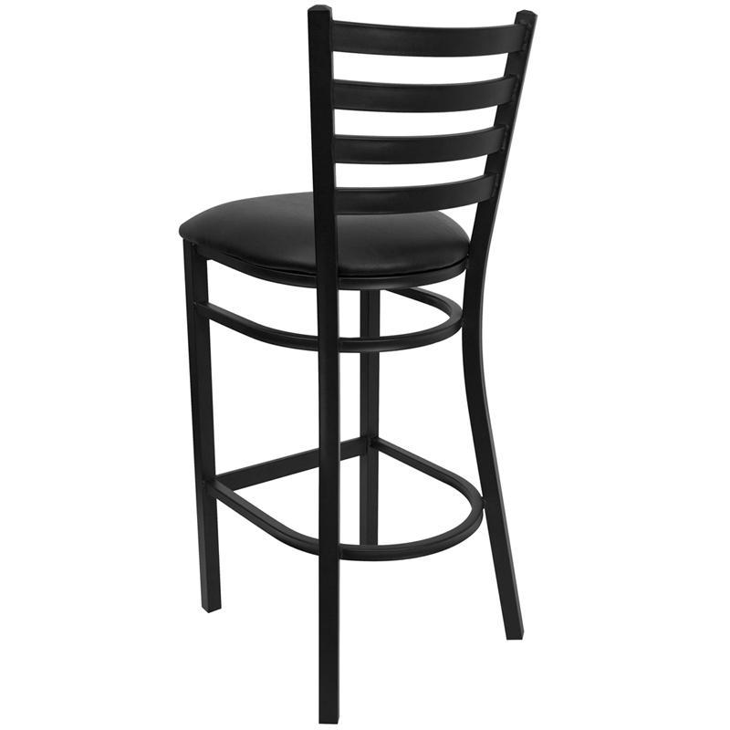Barstool - Black Vinyl Seat
