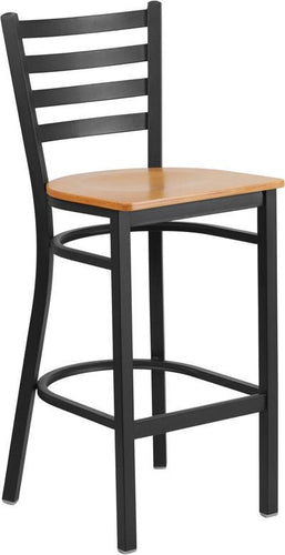 Metal Barstool With Wood Seat