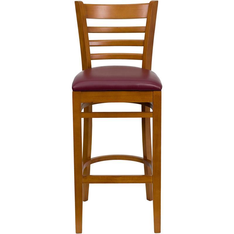 Barstool - Burgundy Vinyl Seat