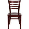 HERCULES Series Ladder Back Mahogany Wood Restaurant Chair