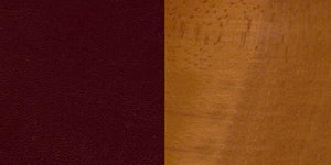 HERCULES Series Vertical Slat Back Cherry Wood Restaurant Barstool - Burgundy Vinyl Seat