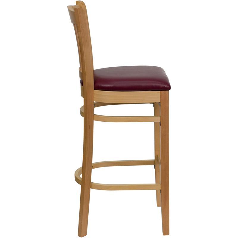 Barstool Burgundy Vinyl Seat