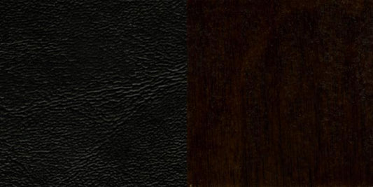 Walnut Wood Barstool - Black Vinyl Seat