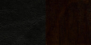 Walnut Wood Barstool - Black Vinyl Seat