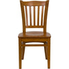HERCULES Series Vertical Slat Back Cherry Wood Restaurant Chair