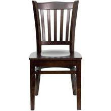 Load image into Gallery viewer, HERCULES Series Vertical Slat Back Walnut Wood Restaurant Chair