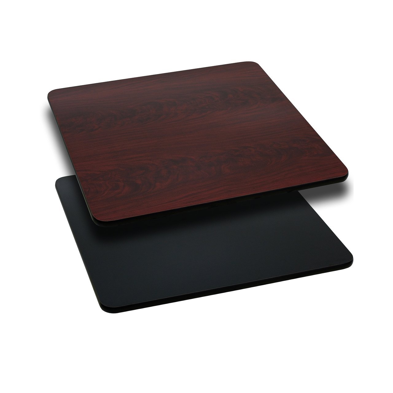 Square Table Top with Black or Mahogany