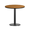 30'' Round Natural Laminate Table Top with 18'' Round Table Height Base