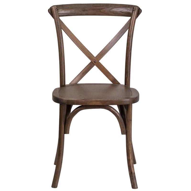 HERCULES Series Stackable Early American Wood Cross Back Chair
