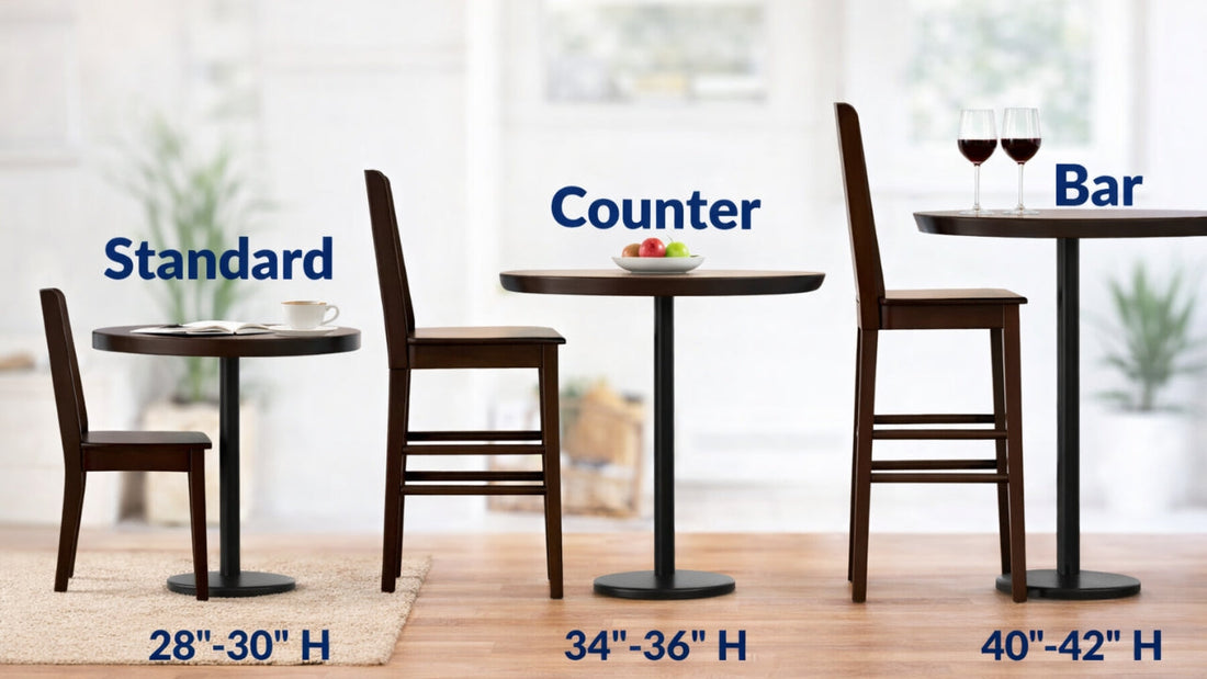 Counter Height Vs. Bar Height