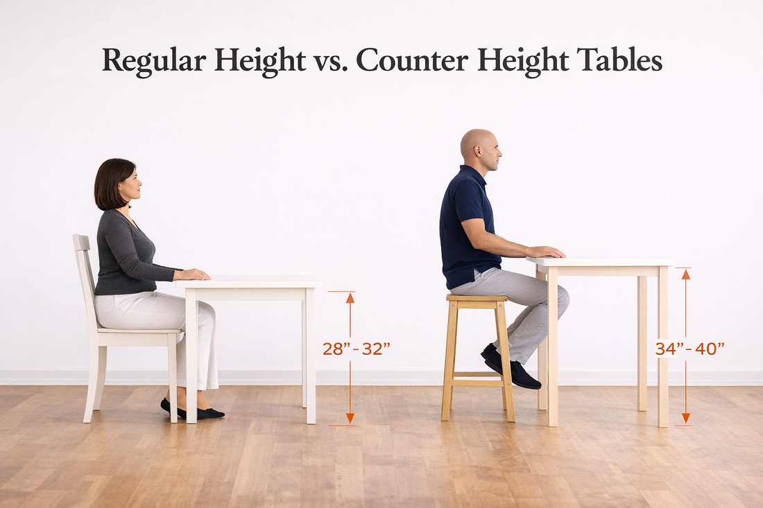 Regular Height vs. Counter Height Table Sets: Key Differences Explained
