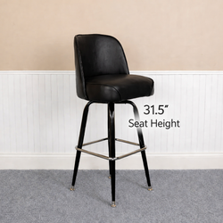 "The Big Boss" Heavy Duty Metal Barstool with Swivel Bucket Seat