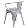 Silver Metal Indoor-Outdoor Chair