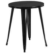 Load image into Gallery viewer, 24&#39;&#39; Round Black Metal Indoor-Outdoor Table