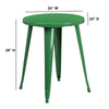 24'' Round Green Metal Indoor-Outdoor Table 7