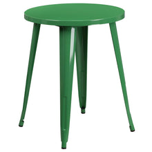Load image into Gallery viewer, 24&#39;&#39; Round Green Metal Indoor-Outdoor Table