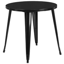 Load image into Gallery viewer, 30&#39;&#39; Round Black Metal Indoor-Outdoor Table