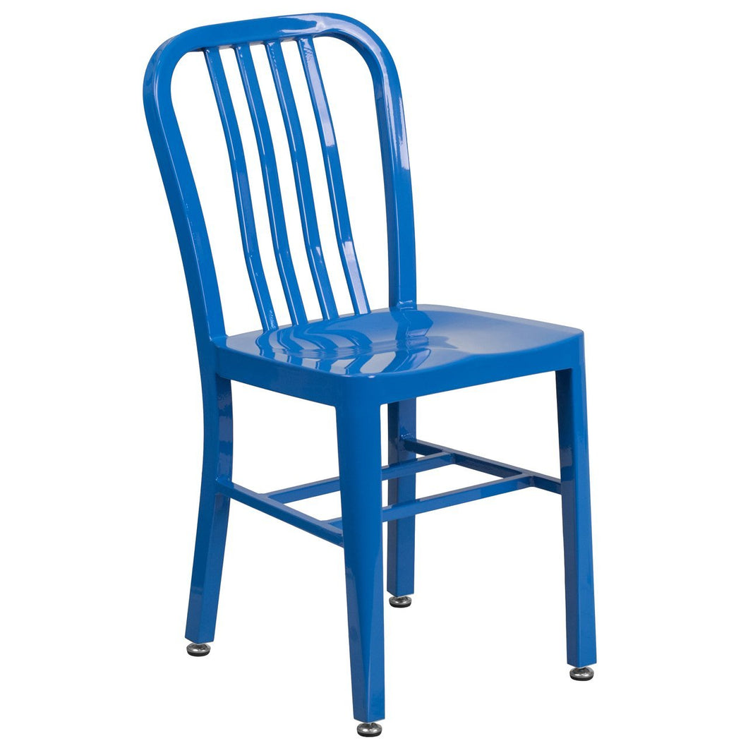 Blue Metal Indoor-Outdoor Chair