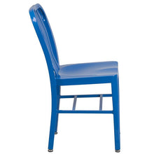 Load image into Gallery viewer, Blue Metal Indoor-Outdoor Chair