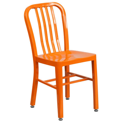 Orange Metal Indoor-Outdoor Chair