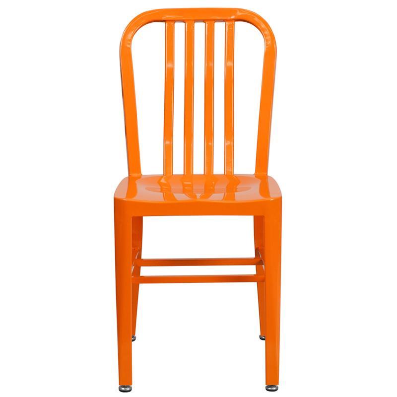 Orange Metal Indoor-Outdoor Chair 1