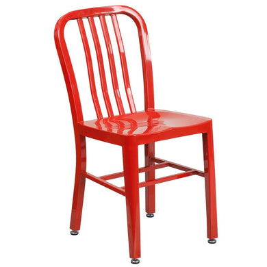 Red Metal Indoor-Outdoor Chair