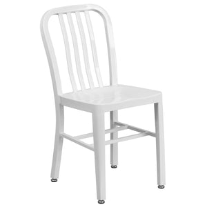 White Metal Indoor-Outdoor Chair
