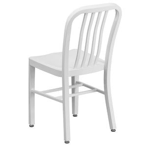 White Metal Indoor-Outdoor Chair