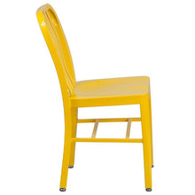 Load image into Gallery viewer, Yellow Metal Indoor-Outdoor Chair