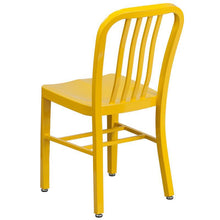 Load image into Gallery viewer, Yellow Metal Indoor-Outdoor Chair